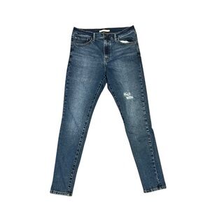 Levi’s 720 High Rise Super Skinny Jeans Women’s W31 L30 Blue Stretch Distressed